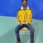 studie in de stijl van Hockney, Olie