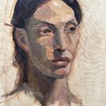 Woman sketch oil 40x30