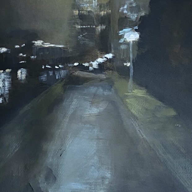De Omval bij nacht, Acryl 2020